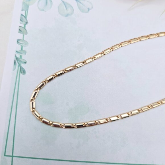 Rose Gold Plated Link Chain Necklace in Elegant Glossy Finish - 45cm, XPNL0043 - Picture 11 of 12